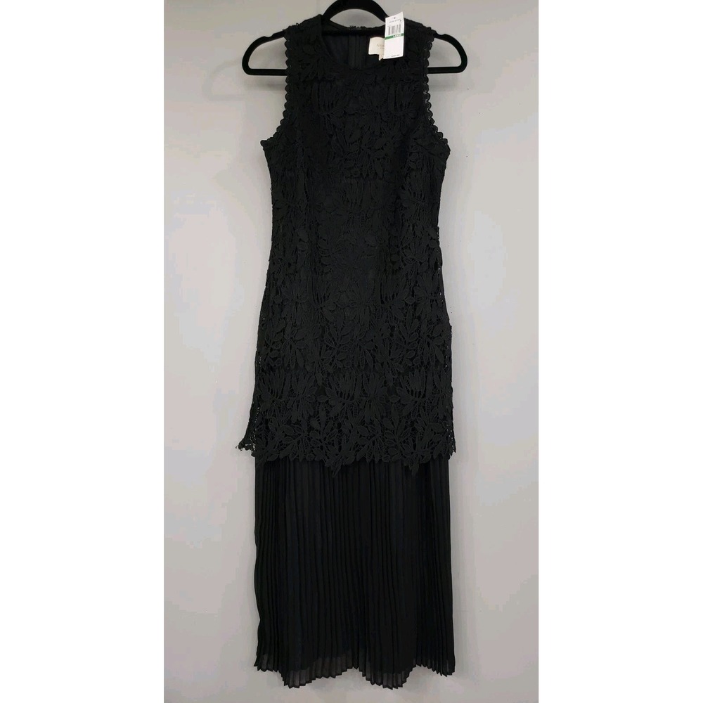 NEW SIZE LARGE Arose Studio SERAPHINE CREWNECK SLEEVELESS LAYERED DRESS TEXTURED